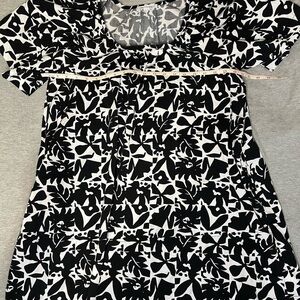 Free Assembly Black and White Dress with Pockets